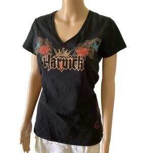 Chase Authentics Harvick Women's M V-Neck T-Shirt - Black